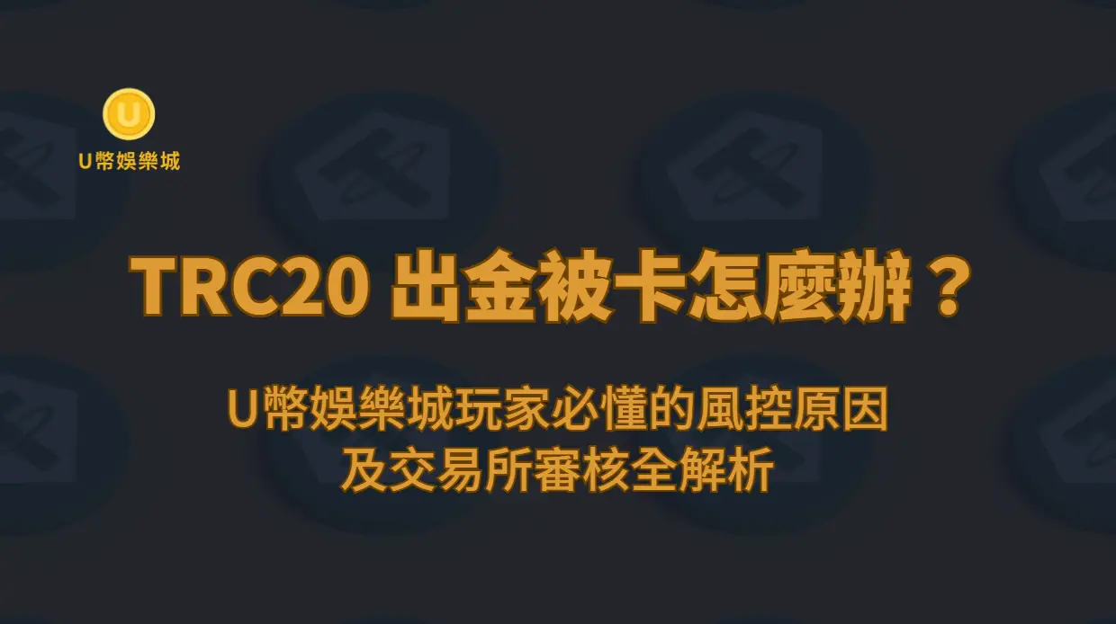 TRC20 出金被卡怎麼辦？U幣娛樂城玩家必懂的風控原因＋交易所審核全解析