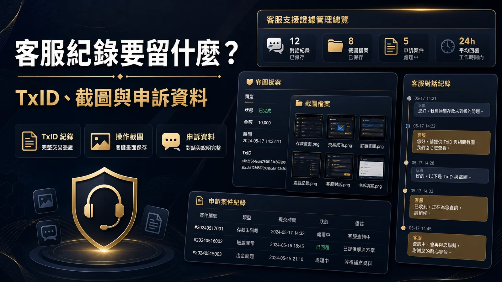 客服紀錄要留什麼？TxID、截圖與申訴資料整理方式