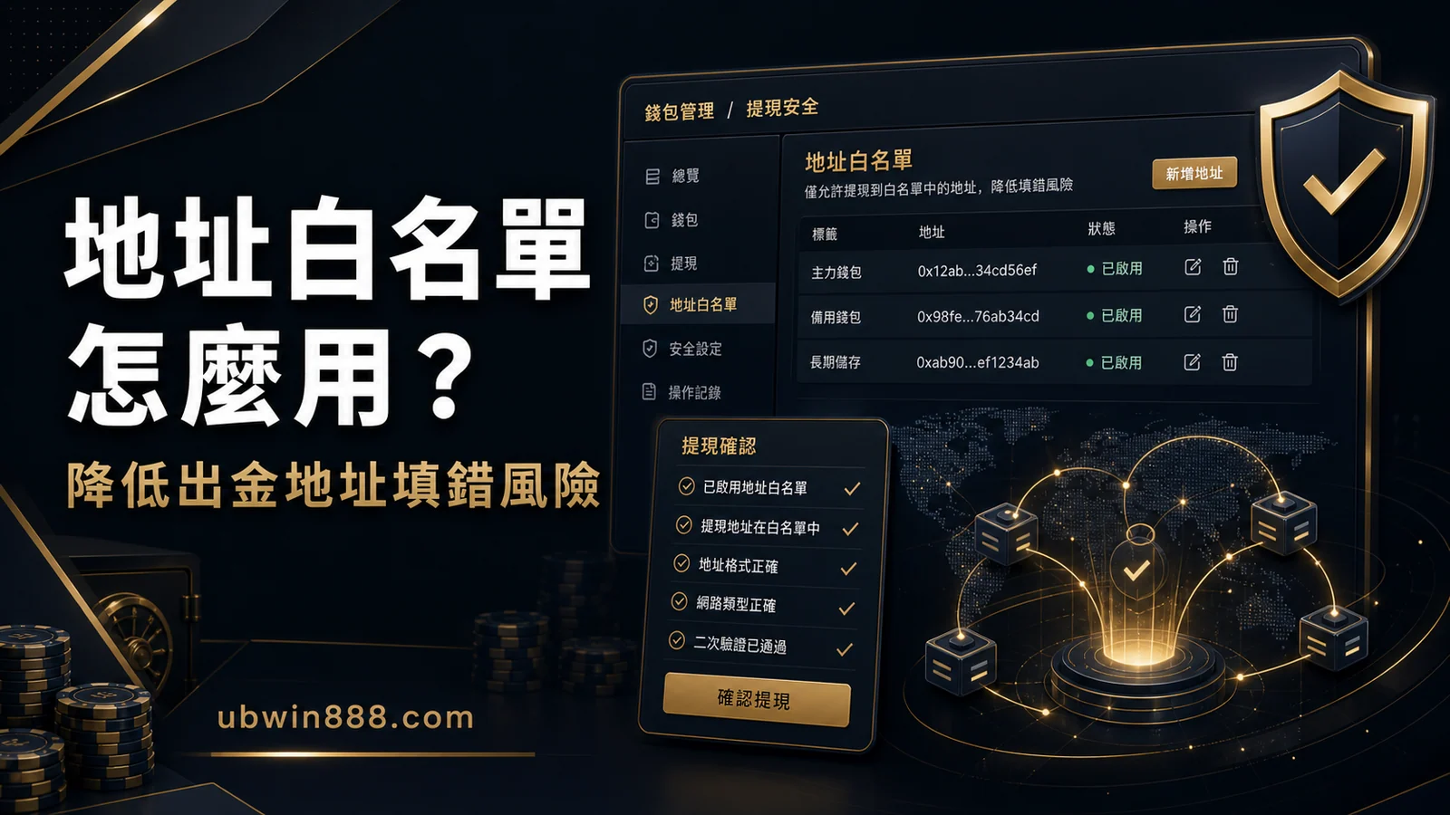 地址白名單是什麼？娛樂城 USDT 出金地址怎麼降低填錯風險